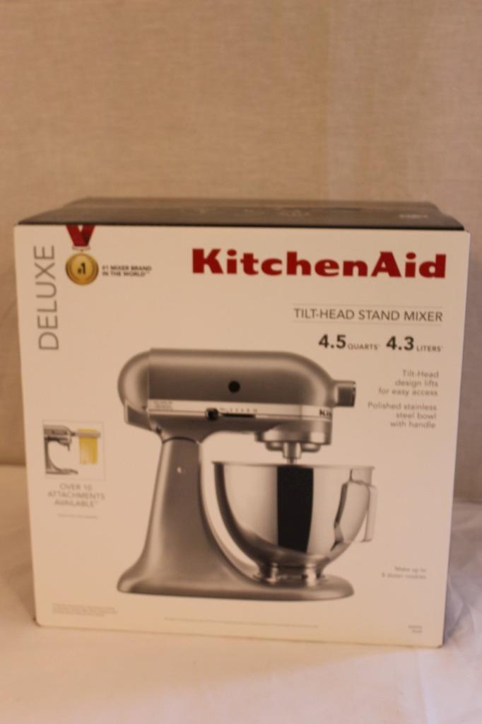 KitchenAid KSM97SL Deluxe 4.5 Quart TiltHead Stand Mixer Silver NEW