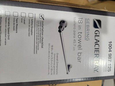 Glacier Bay Sebring 18 in. Towel Bar in Polished Chrome 1004987125