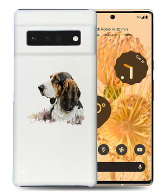 CASE COVER FOR GOOGLE PIXEL|BASSET HOUND DOG PUPPY WATERCOLOR ART #1
