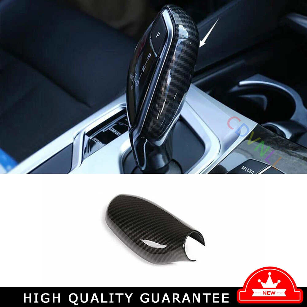 Gear Shift Knob Head Cover Trim 1PCS For BMW 5 Series G30 2018-2022 Carbon Fiber
