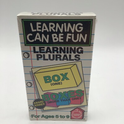 Learning can be fun Learning Plurals VHS Ages 5-9 Vintage Rare Educational