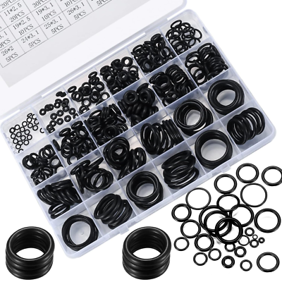 #ad O Ring Assortment Kit 360 Pcs Rubber Washer Orings 24 Sizes Pressure Washer O $10.79