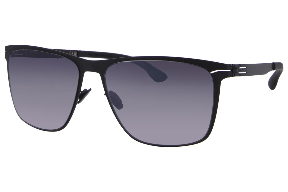 Ic! Berlin Charlie Sunglasses Black/Grey/Black Gradient Square
