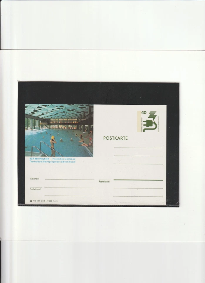 BRD Bildpostkarte " 635 Bad Nauheim - Staatsbad " postfrische Ganzsache - Bild 1 von 1