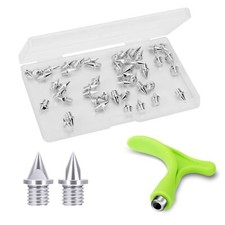 Carbon Steel Track Spikes 48 Pcs 1/4 Inch Lighter Weight Spikes for Track 0.4...