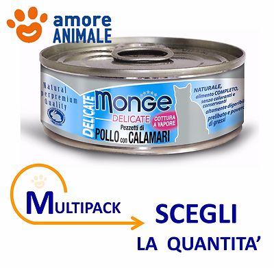 Multipack Monge Cat Zart - Mit Huhn Und Tintenfisch Ab 80 Gramm