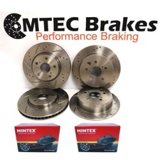 Skoda Karoq 2.0 TDi 07/17- Front Rear Brake Discs Drilled Grooved & Mintex Pads