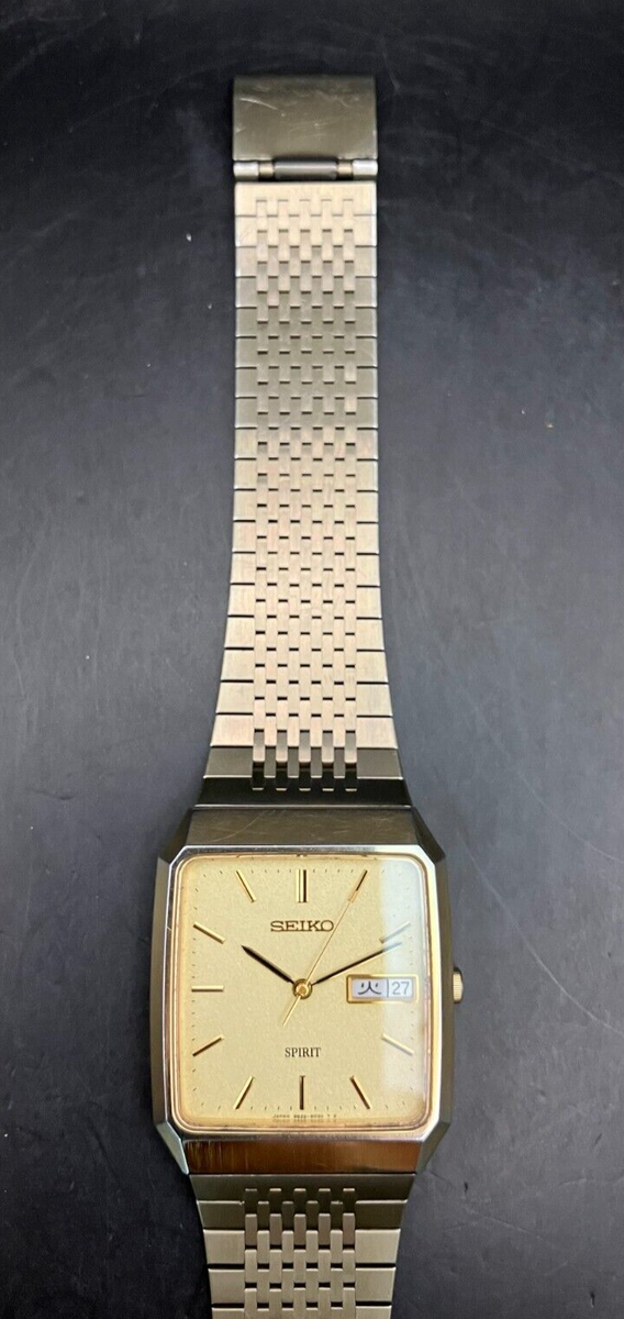 SEIKO WATCH SPIRIT 9533-5030 QUARTZ GOLD STAINLESS STEEL DAY SEIKO WATCH SPIRIT 9533-5030 QUARTZ GOLD STAINLESS STEEL DAY
