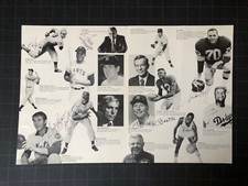 MICKEY MANTLE/WILLE MAYS HOF Signed Vintage Banquet Program NEWCOMBE/BRANCA/HUFF
