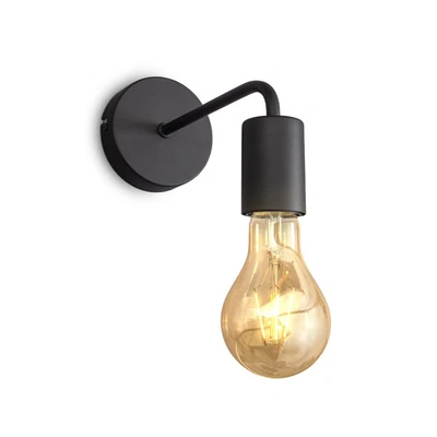 B.K.LICHT Vintage Wandlampe Retro Wandspot schwarz matt Flur Leuchte Wohnzimmer Edison E27