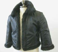 Nwt Mixit Reversible Short Jacket Coat Faux Fur Dressy Size L/xl
