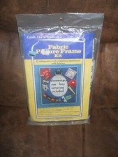 FABRIC PICTURE FRAME ELEMENTARY AGE BOY LETTERING INCLUDED KIT