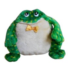 Vintage 1984 Dakin Nature Babies Freckles Frog Papa Plush Yellow Bowtie 10"