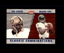 MICHAEL VICK  FALCONS FLEER TRADITION 2003 #20 CLASSIC COMBINATIONS 322/750