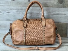 Costanza Rota Lisa Bag Made In Italy Leather Handbag Purse Woven Pattern