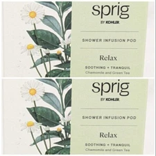 NEW 2-PACK KOHLER Sprig Infusion Shower Pods - RELAX Chamomile + Green Tea Scent