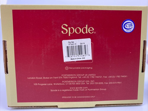Spode Christmas Tree Peppermint Dip Set White Porcelain Brand New - 第 4/8 張圖片