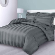 Luxury Duvet Cover SET Stripe Quilt Covers Bedding Sets Single Double King Size