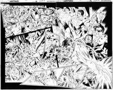 Neves GREEN ARROW 11 pages 10 & 11 JLA & TEAM ARROW HUGE DOUBLE SPLASH WW SUPES