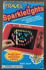 Vintage Ohio Art Sparkle Lights Up Pegs Car Travel Toy Battery Operated Works!