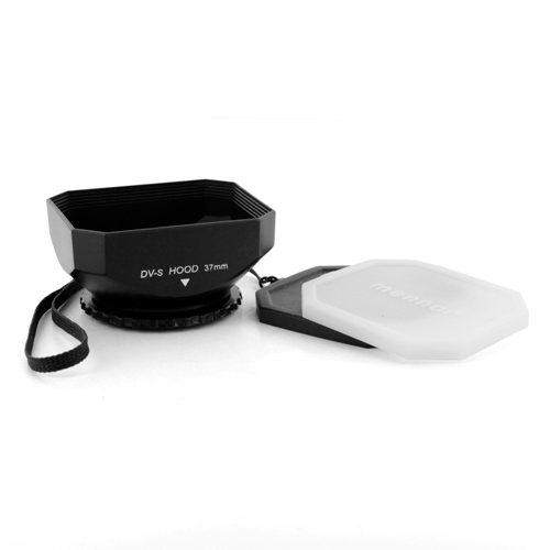 Mennon DV-s 37m Screw Mount Digital Video Camcorder Lens Hood shade + Cap, Black