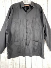 Collection Ortega Shirt XL Men's Black Mexico Latin Long Sleeve Embroidery