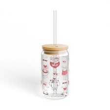 Vidrio para gatos de San Valentín 16 oz, gato del día de San Valentín, vaso para gatos, regalo del día de San Valentín