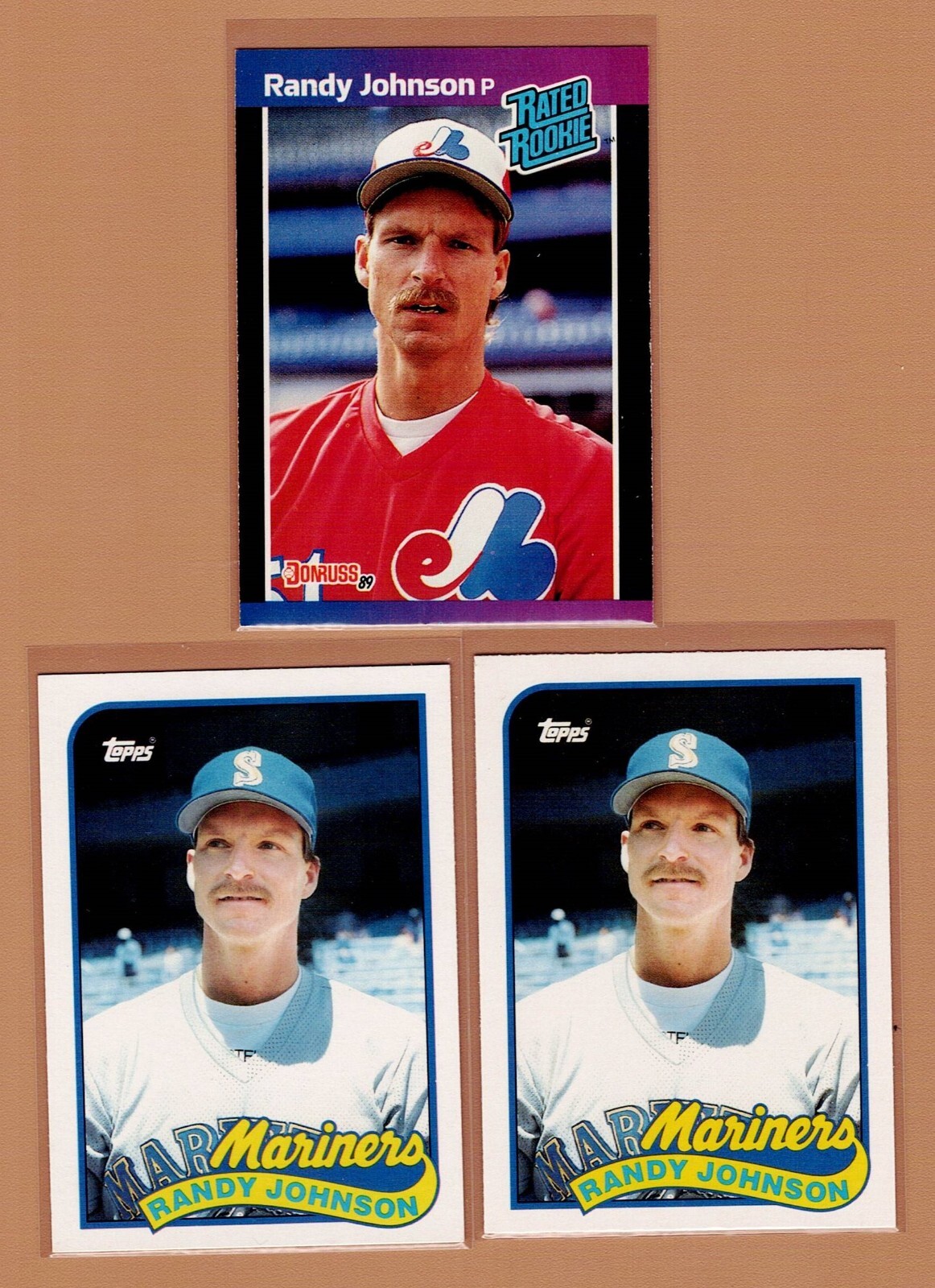 Randy Johnson Rc lot of 3 Topps, Traded #57T X2, Rated Rookie #42 | eBay