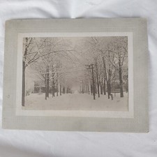 White River Jct Vt Signed 1900 Photograph Winter Scene 5x7 On 9x7 Cardboard 