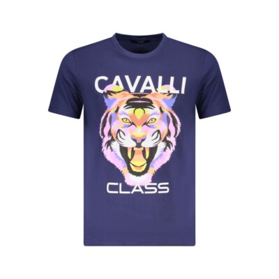 Roberto Cavalli  T-Shirt Polo Rundhals mit Logo Herren Designer T-Shirt Herren