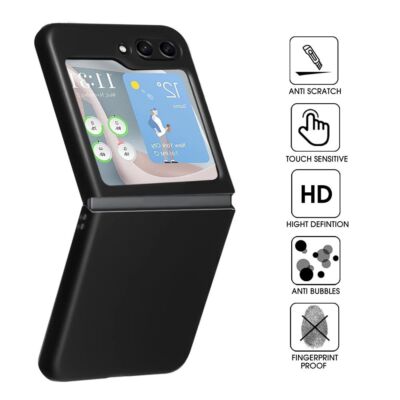 Matte Slim Handyhülle Schutz Handy Tasche Für Samsung Galaxy Z Flip 5 5G Schwarz