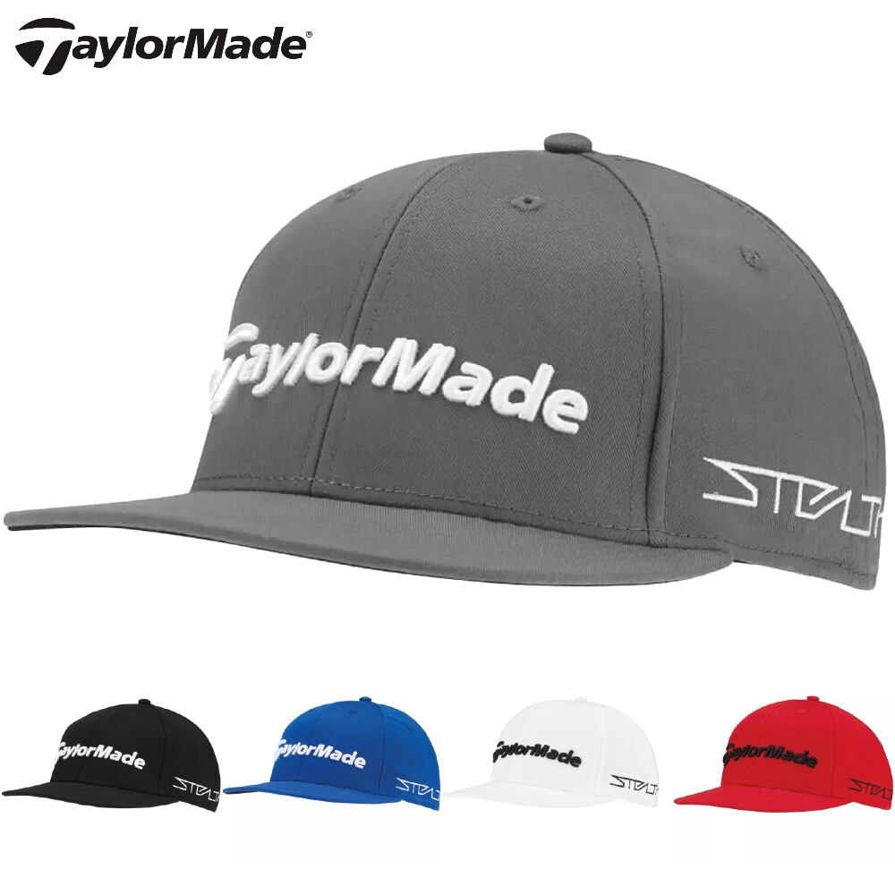 TAYLORMADE MENS TOUR FLAT BILL GOLF CAP STEALTH TP5 GOLF CAP