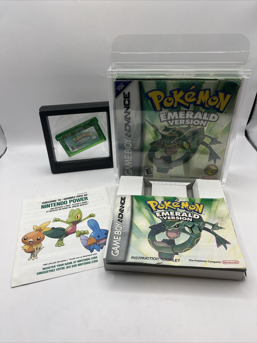 Pokemon Emerald Version Game Boy Advance GBA Complete Box Pokemon Emerald Version Game Boy Advance GBA Complete Box
