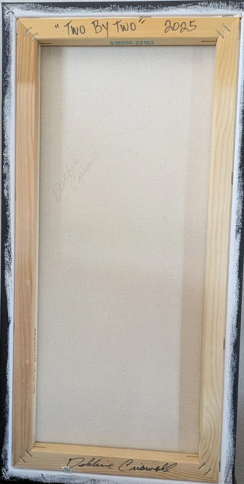 Pintura Arte Popular Original Cardenal Pájaro Rojo Caballo País Invierno Paisaje Nieve Foto 2 de 4