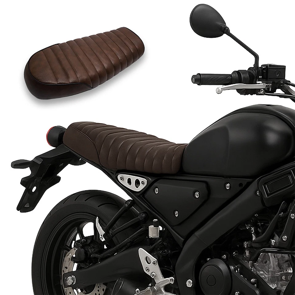 Sitzbank für Cafe-Racer oder Scrambler Umbau Craftride Flat braun - Bild 4 von 4