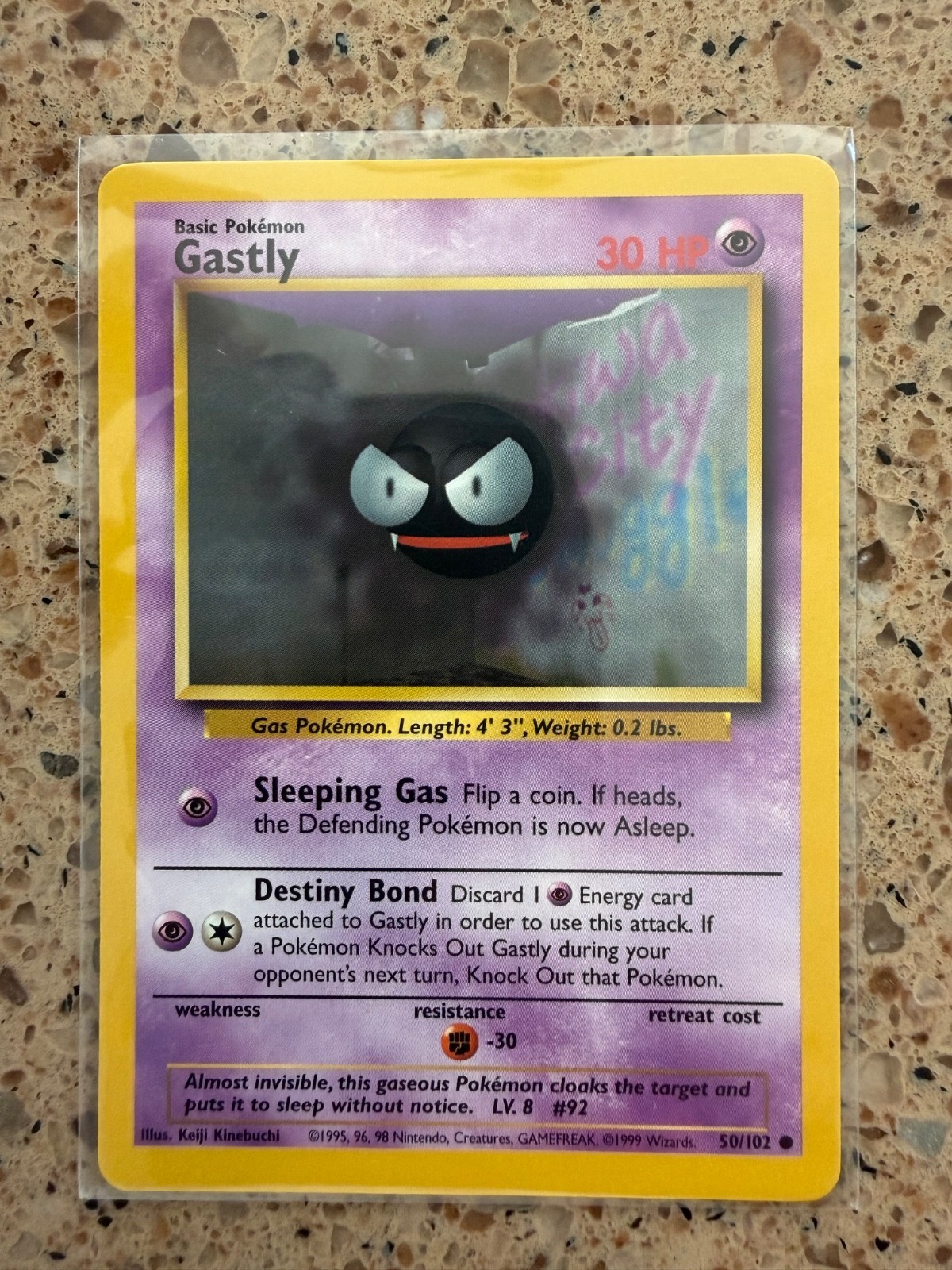 Gastly 50/102 original Pokémon Base 1999 NM