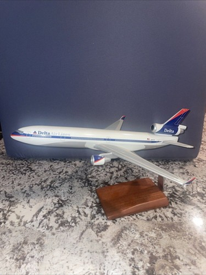 #ad Delta Airlines MD 11 Scale Model 1 64 14.5” X 12.5” X 8.25” $200.00