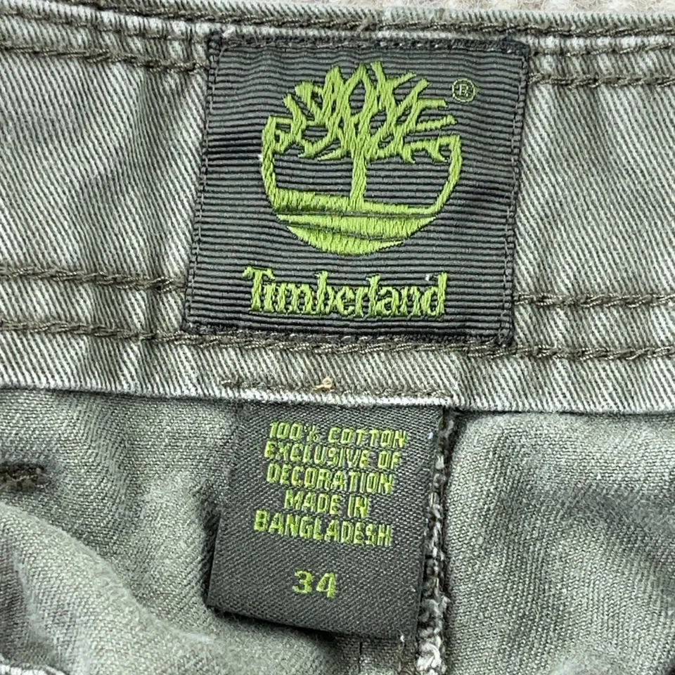 Pantalones Cortos Carga Timberland De Colección Hombres 34 Verde Suelto Militar Ejército Y2K Oliva Musgo Foto 3 de 4