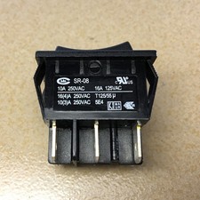 1pcs  Merchant Power Rocker Switch 3 Gear 16A 250VAC T125/55u High Power SR-08