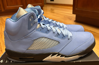 #ad Nike Air Jordan 5 Retro SE UNC University Blue Black White DV1310 401 Size 18 $167.99