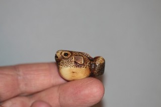 Japanese Antique Netsuke of a Fugu (puffer) Fish