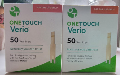 100 ct (2x50)One Touch Ultra Diabetic Blood Glucose Test Strips Exp 10/26 & 4/26