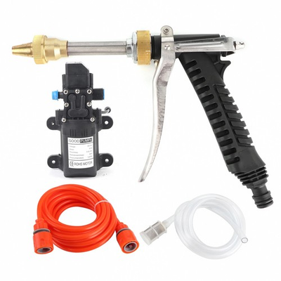 #ad 12V Portable 130PSI High Pressure Washer Water Pump Hose Kit 80W Car Cleaning $82.24