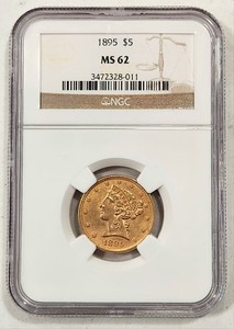 1895 Liberty Head Half Eagle NGC MS62 – Better Date Gold Type