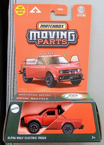 New 2025 MATCHBOX ALPHA WOLF ELECTRIC TRUCK RED OPENING DOORS Moving Parts