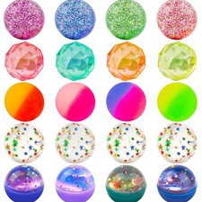 Bouncy Balls for Kids - 20-Piece Set in 5 Styles, Perfect for Bath Games 