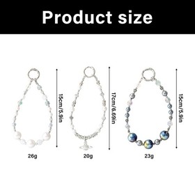 Handmade Pearls Stable Beads Phone Charm for Women Men Accessories Jewelry Gift