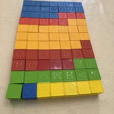 Tupperware Busy Blocks Lot of 77 Alphabet Tupper Toys