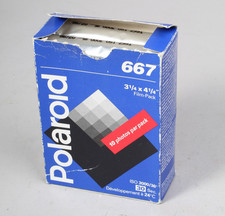 POLAROID 667 BLACK  WHITE INSTANT PACK FILM ISO 3000 SEALED PACKS EXPIRED 1998