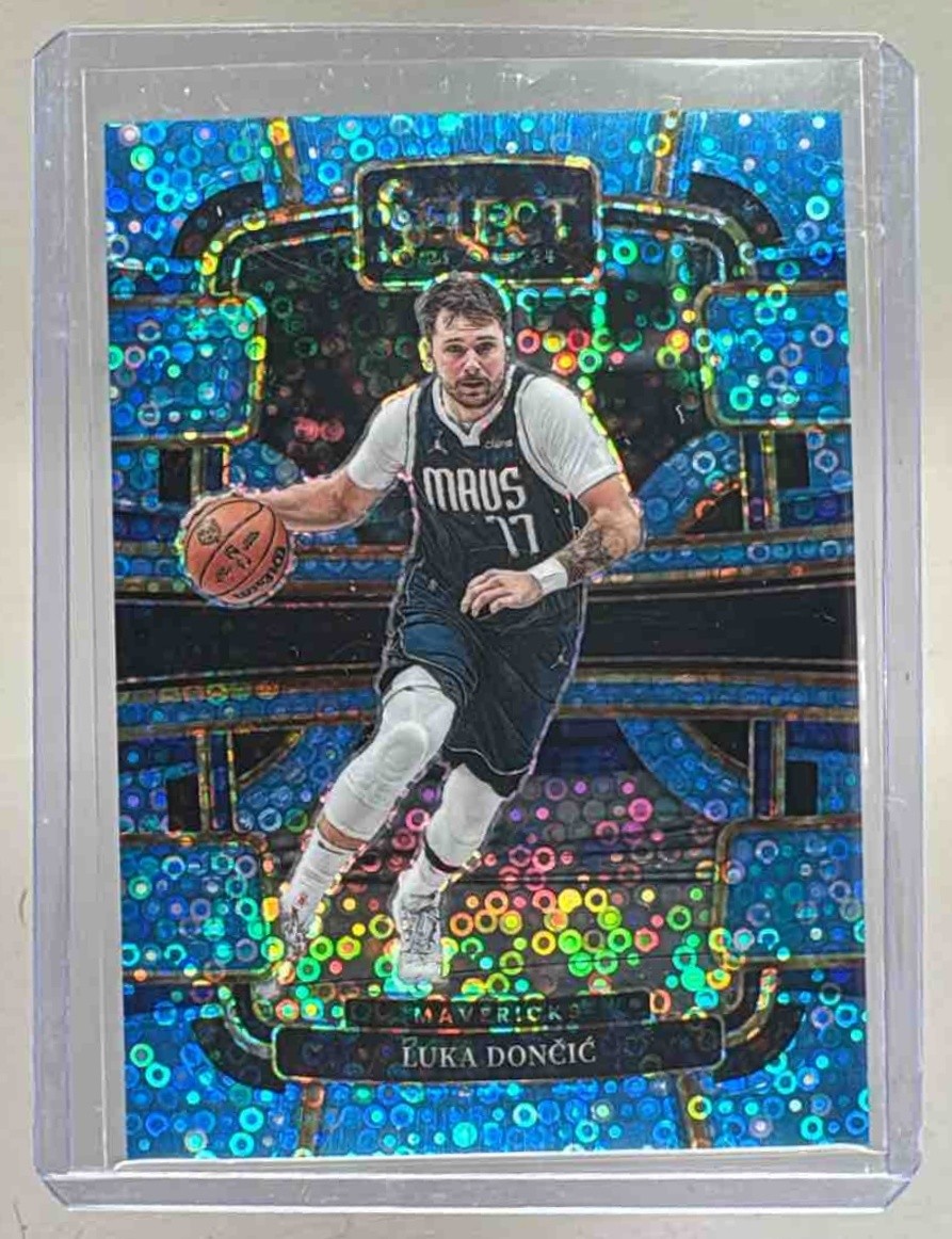 Luka Doncic 2023 Panini Select #51 Light Blue Disco Prizm Concourse /99